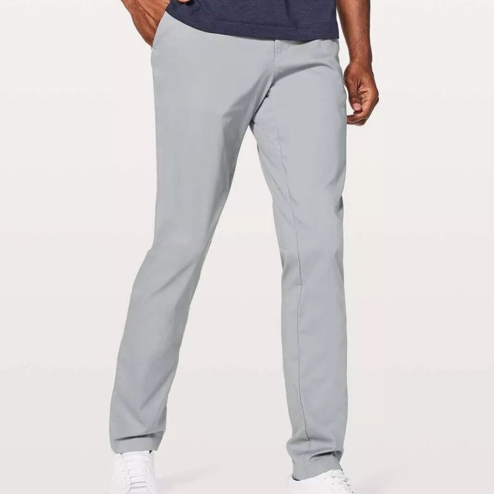 Mens Lululemon Commission Light Cast Gray Pants Classic Swift 34x26 M5440S